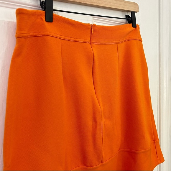 Maeve Anthropologie • 60s Inspired Velma Orange Button Stretch Mini Party Skirt - Picture 8 of 10